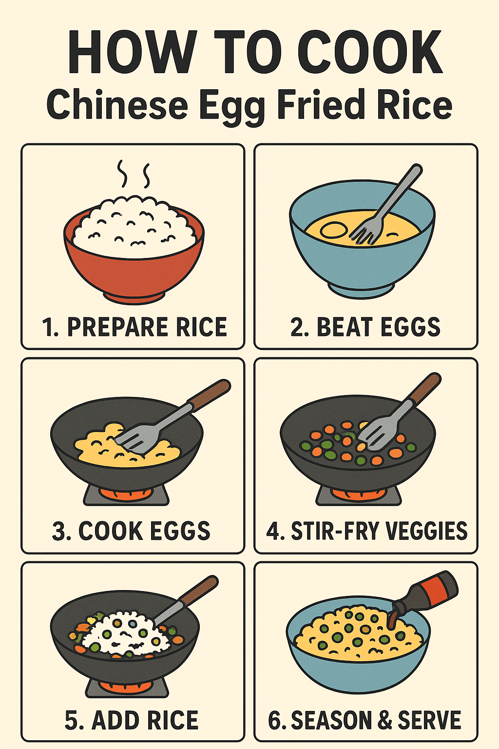 Chinese Egg Fried Rice recipe illustration