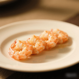 Cooked shrimp sliced