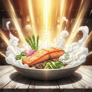 Scandinavian Salmon Bowl Anime