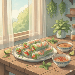 Vietnamese Spring Rolls anime Version