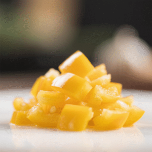 Yellow bell pepper chopped