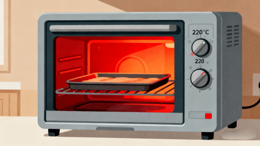 Prepare the oven to bake the pizza